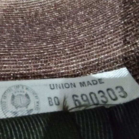 Vintage Union Made Harzfeld's Kansas City Brown Summer Straw Hat Vacation Church - Picture 4 of 16